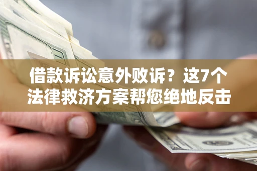 北京借款诉讼意外败诉？这7个法律救济方案帮您绝地反击！