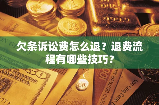 北京欠条诉讼费怎么退？退费流程有哪些技巧？