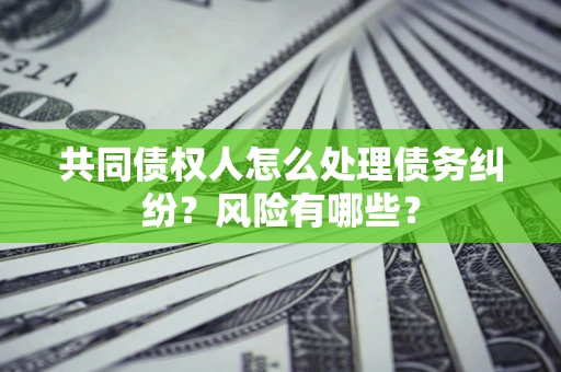 北京共同债权人怎么处理债务纠纷？风险有哪些？